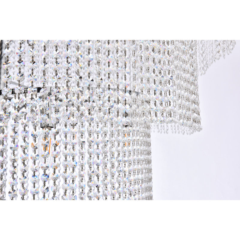 Sterns 41 - Light Dimmable Tiered Chandelier, Chrome