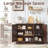 Sideboard Buffet Cabinet With Storage, Arc-Shaped Credenza With 3 Doors & Adjustable Shelves, Mid Century Modern Coffee Bar Cabinet For Kitchen, Living Room, Entryway-54099596-64397789