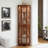 Corner Curio Cabinet With 4 Adjustable Tempered Glass Shelves And Lighting System-372488496