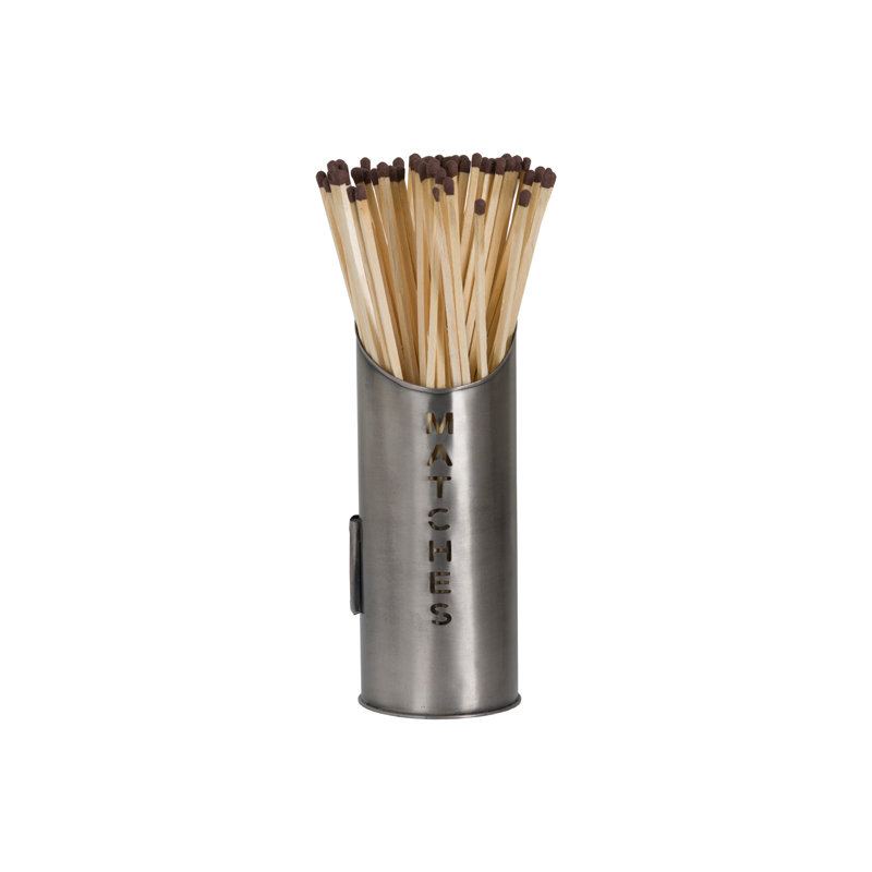 Emiliya Metal Log Carrier, Silver