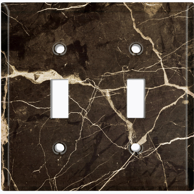 Patterned 2 - Gang Toggle Light Switch Standard Wall Plate
