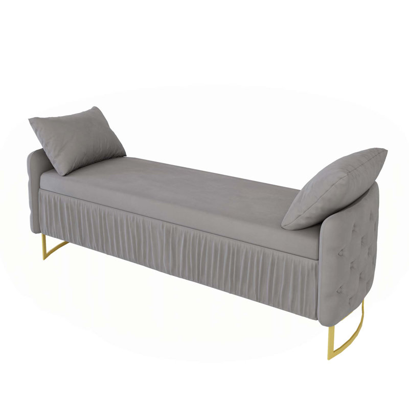 Repose-pieds rembourré polyvalent avec rangement et design élégant pour la maison