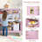 Pretend Play Kitchen Wooden Toy Set for Kids w/Lights & Sounds, Utensils, Oven, Microwave, Gift for Boys Girls Age 3+-116247553