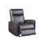 Fauteuil inclinable électrique brun en cuir fleur