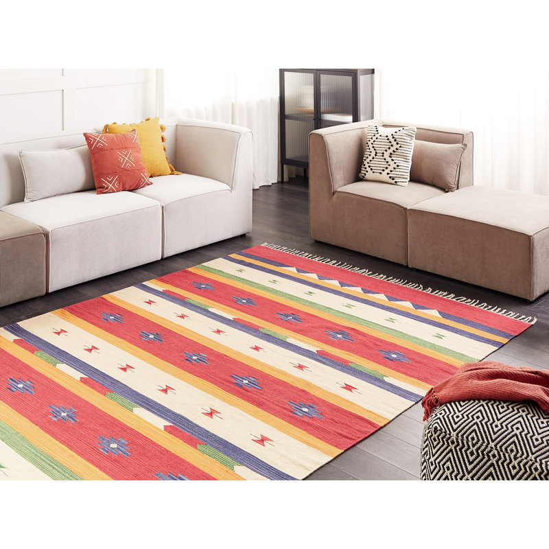 Anastasia Geometric Cotton Hand Woven Area Rug, Rectangle 200 x 300cm