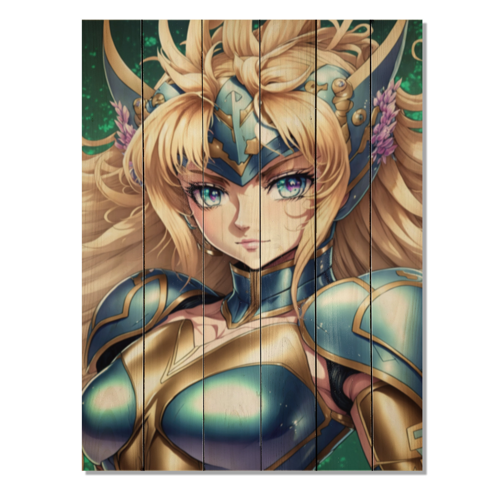 Red Barrel Studio® Blonde Anime Queen Seiya In Blue I On Wood Print |  Wayfair