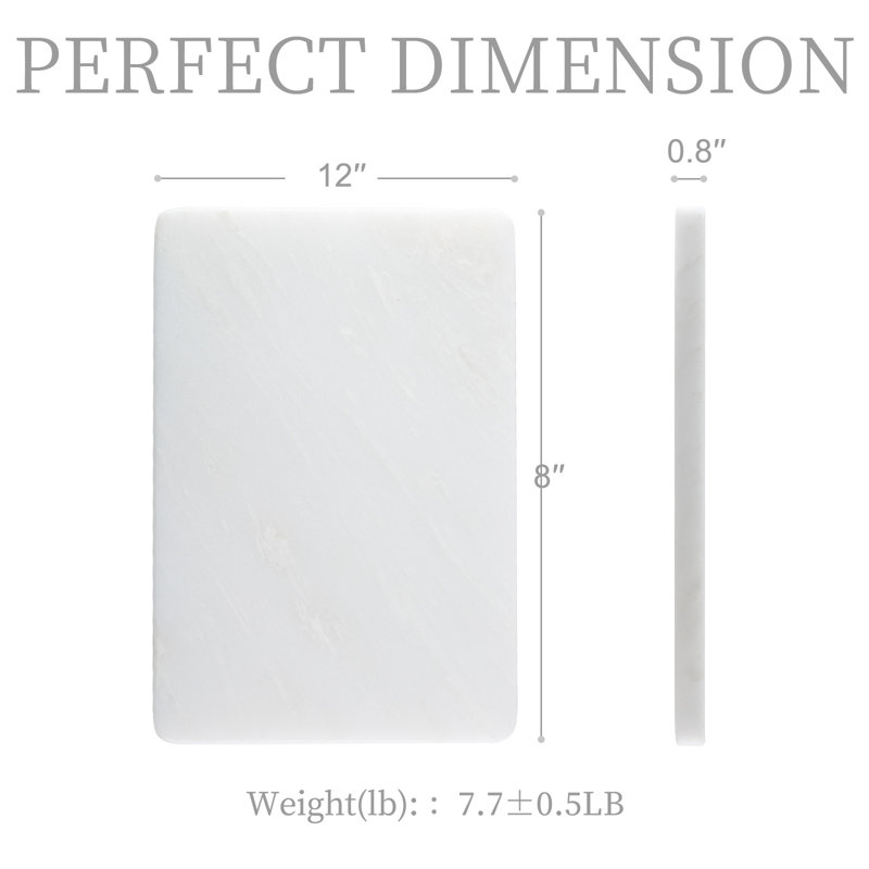 Natural Namib Bianco Marble Cutting Board, 12*8in