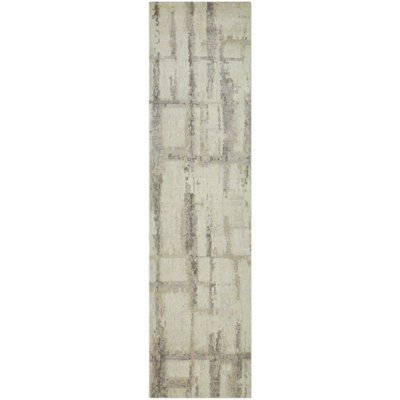 Tempo Gridline Mirage Hand-Knotted Wool Area Rug