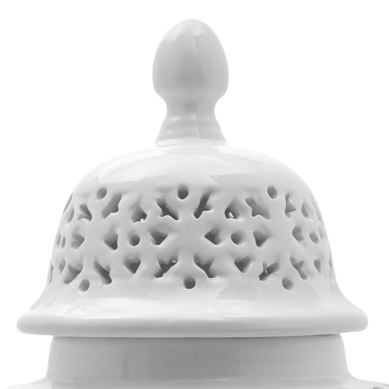 Pot à gingembre en porcelaine Largent, Blanc