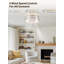 Ventilateur de plafond encastré argenté de 20 po avec lumière, ventilateurs de plafond Boho avec lumières à profil bas, fermé avec télécommande à 6 vitesses pour le salon, la chambre à coucher et la chambre de bébé-1499675004