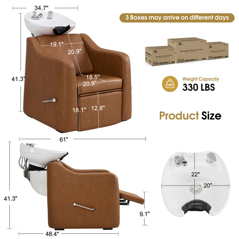 Faux Leather Reclining Massage Chair, Brun