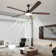 72 Inch 5 - Blade Wooden Ceiling Fan With Light And Remote Control