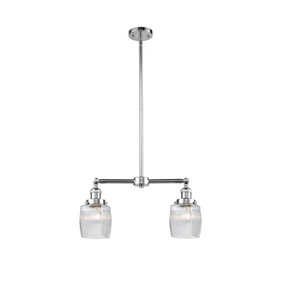 Luminaire suspendu linéaire à 2 lumières pour îlot de cuisine Mireya