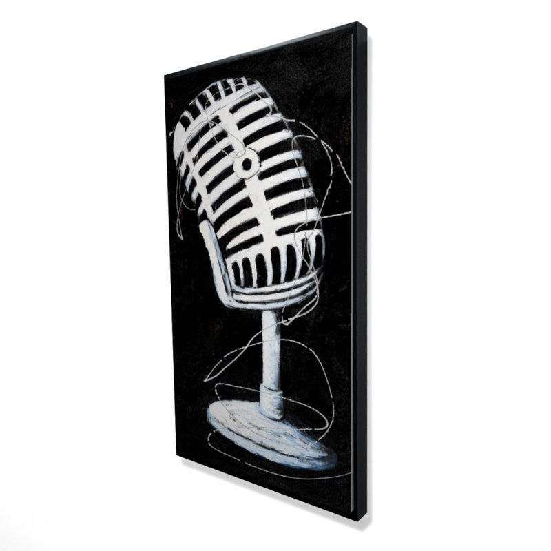 Microphone - 24"x48" Framed canvas