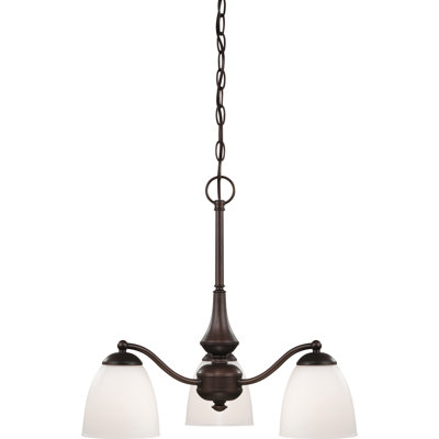 Lustre classique / traditionnel à 3 lumières Minidoka