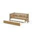 Lit plateforme simple avec garde-corps et lit gigogne-454479845