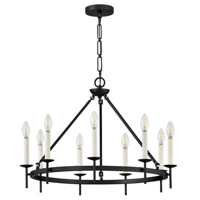 Copley 9 - Light Steel Chandelier