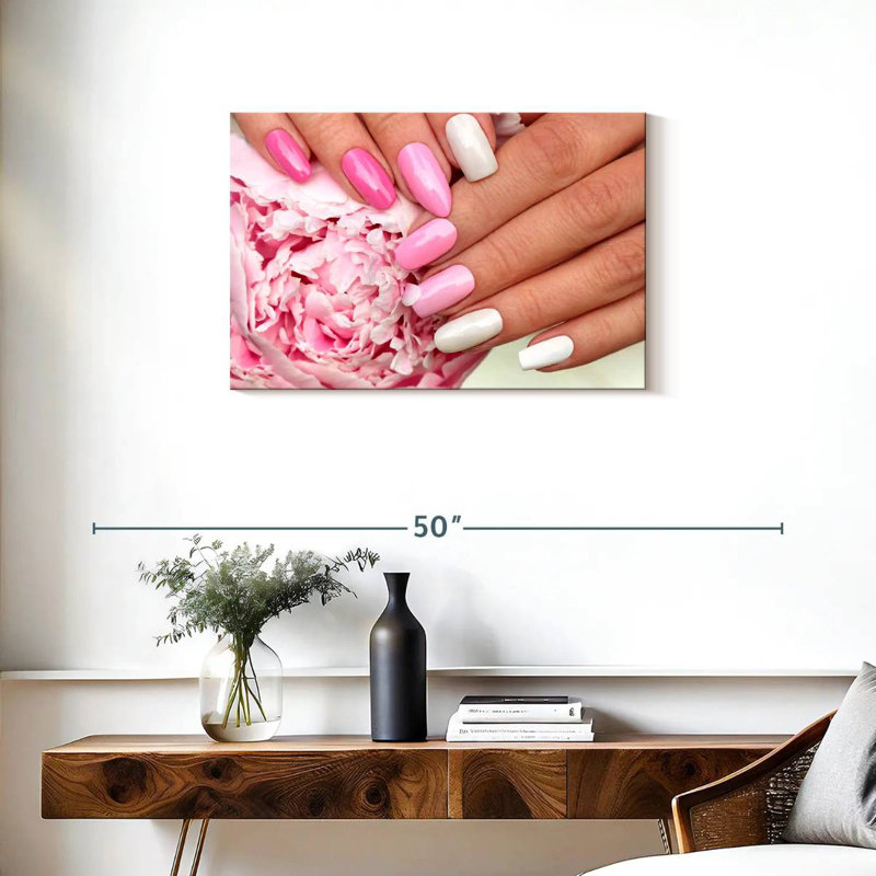 Shuttleworth Pink Peony Nails, 20" H x 30" W