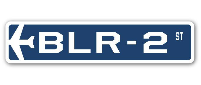 Plaque de rue militaire en aluminium Bester BLR-2 Air Force, H 4 po x l 18 po x P 1 po