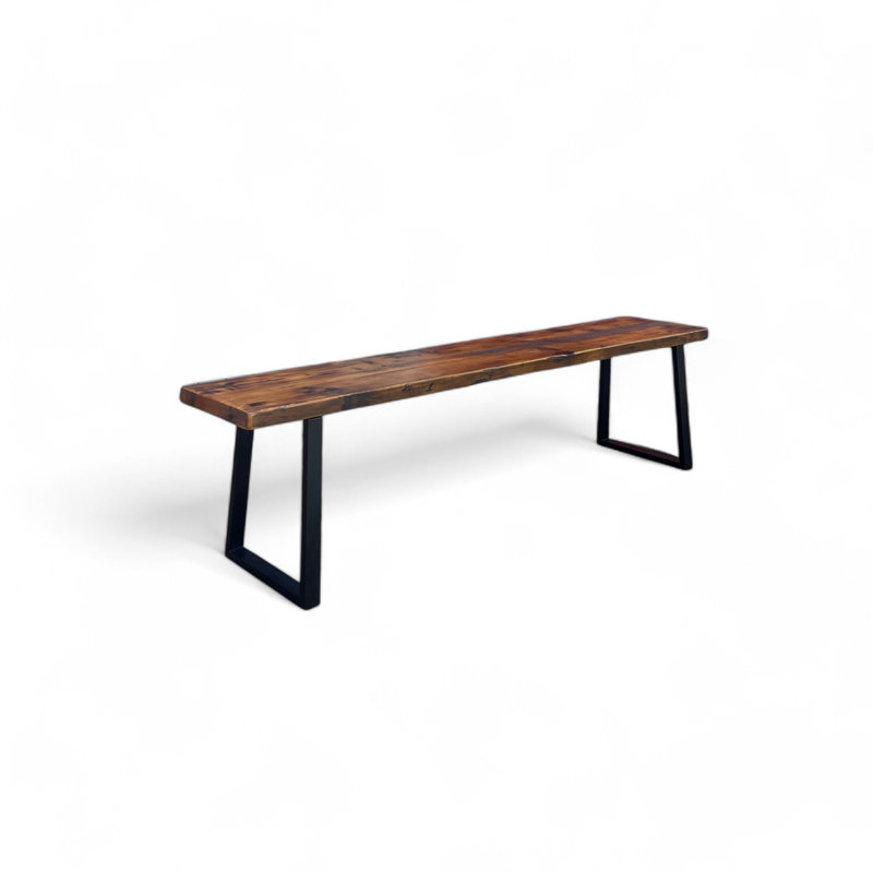 Banc trapézoïdal Timberland, H 22 po x l 108 po x P 15 po, Brun