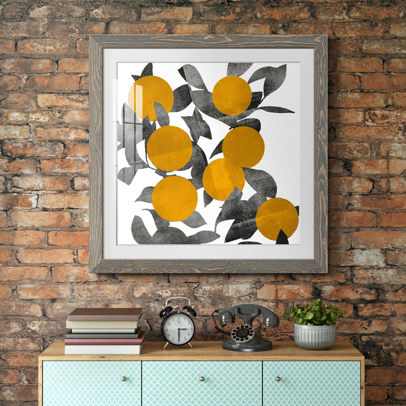 Shadow Branch I-Premium, reproduction d'art encadrée - prête à être accrochée, Cadre gris, H 27,5 po x l 27,5 po x P 1,5 po