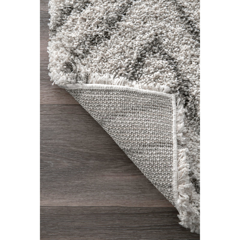 Tapis ivoire à motif géométrique Ortonville, Rectangle 4 pi x 6 pi