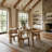 Modern Farmhouse Dining Set - Solid Wood Table With Metal Accent Chairs - 5/7 Piece Kitchen Set-122785566-122785569-122785568