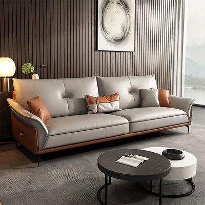 Causeuse de coussin standard en cuir véritable