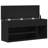 Shoe Bench Black Engineered Wood