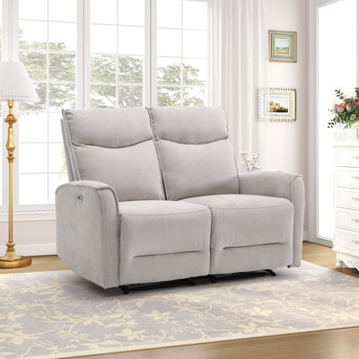 51.2" Wide Modern Soft Power Reclining Loveseat Sofa with USB Port