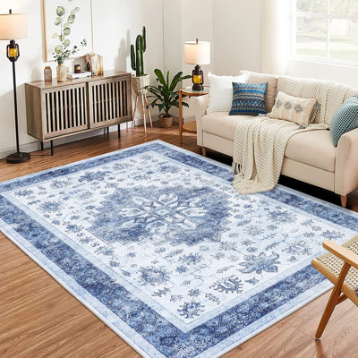 Tapis de salon rectangulaire rectangulaire Amichai