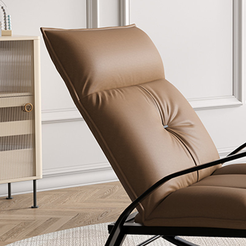 Chaise berçante simple et élégante, Café crème