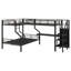 Stylish L-Shaped Bunk & Loft Bed with Storage Wardrobe, Desk & USB Charging