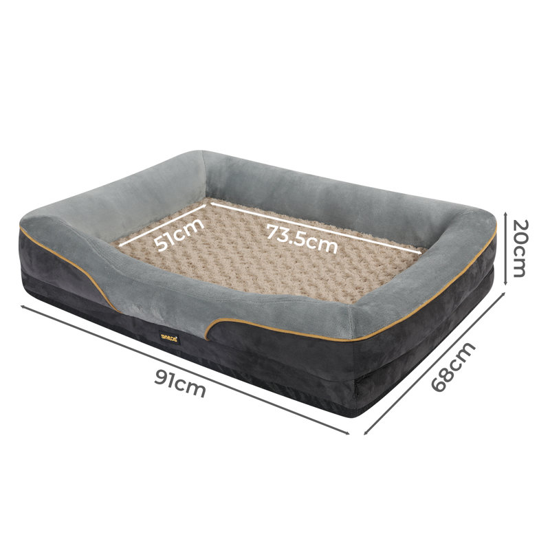 Orthopedic Polyester Pet Bed, 20cm H x 68cm W x 91cm D