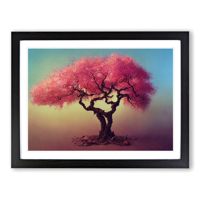 Excellent Blossom Tree - Framed Print, Black, 34cm H x 46cm W x 2cm D