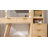 Fluted Vanity Desk With LED Mirror, 5 Drawers & RGB Glass Cabinet & Charging-698502450
