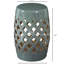 Tabouret de piscine en céramique avec motif tissé, table de bout décorative fonctionnelle pour l'extérieur, ornement, fabrication
