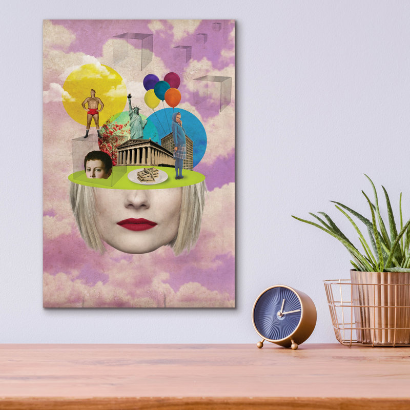 «Incertitude» par Elo Marc, art mural en verre acrylique, H 16 po x l 12 po x P 0,13 po