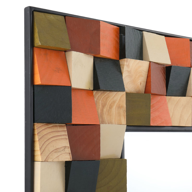 Wood Square Wall Mirror