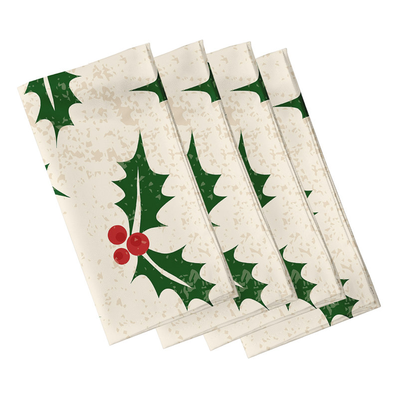 Serviette de table 22 po Briese allover Holly, Ivoire