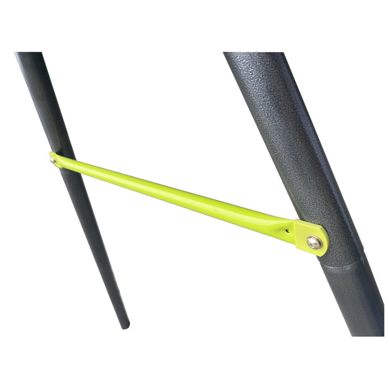 Ensemble de balançoires en métal à triple siège pour enfants - Équipement de jeu extérieur vert d'une capacité de 440 lb