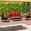 5-person Patio Seating Group With Cushions-1554792191