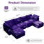 Canapé modulaire surdimensionné à compression, canapé modulaire en forme de L avec repose-pieds, canapé à siège profond pour le salon, housse de coussin amovible-234904850