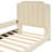 Twin Daybed In Beige With Enchanting Classic Stripe Headboard - And Wood Frame For A Stylish Bedroom Delightful Construction-1722768501