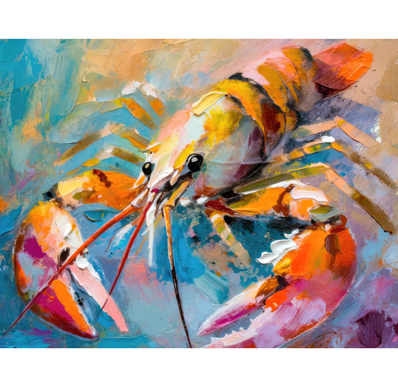 " Lobster " by Stephen Chambers, 20" H x 24" W x 1.5" D