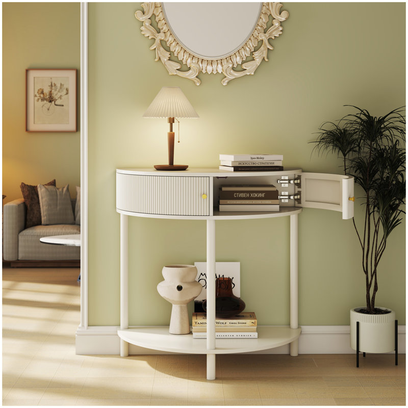 Table de bout demi-lune Artisan-Wave