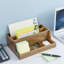 Organisateur de fournitures de bureau en acacia