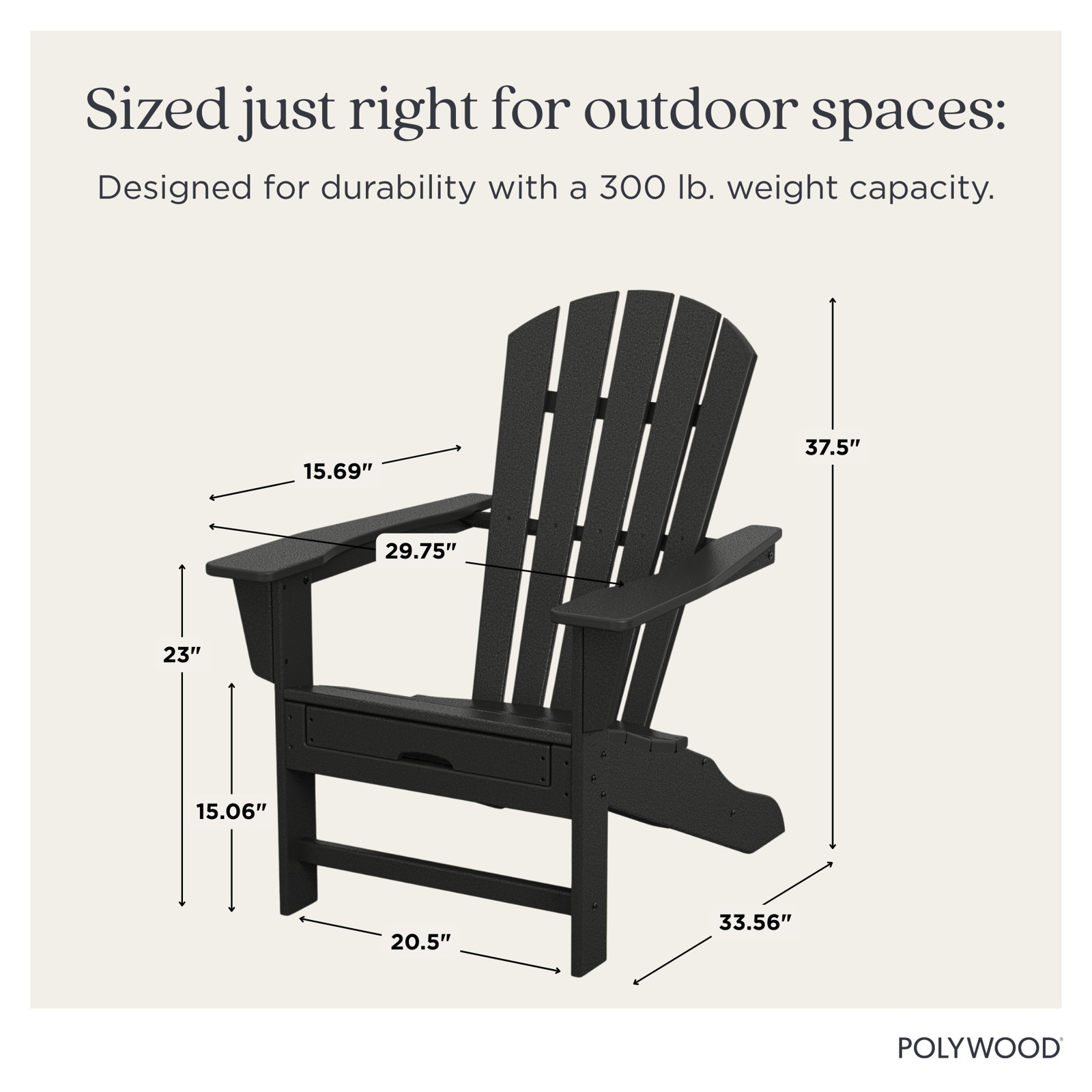 POLYWOOD® Verlyn Adirondack Chair with Leg Rest, White