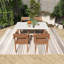 Ensemble de salle à manger 5 pièces pour terrasse avec trou pour parasol-419976150