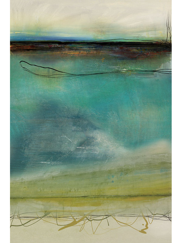 «Submerge I» par Danielle Navarro - reproduction sur toile, Couche de verre, H 54 po x l 36 po x P 1,5 po
